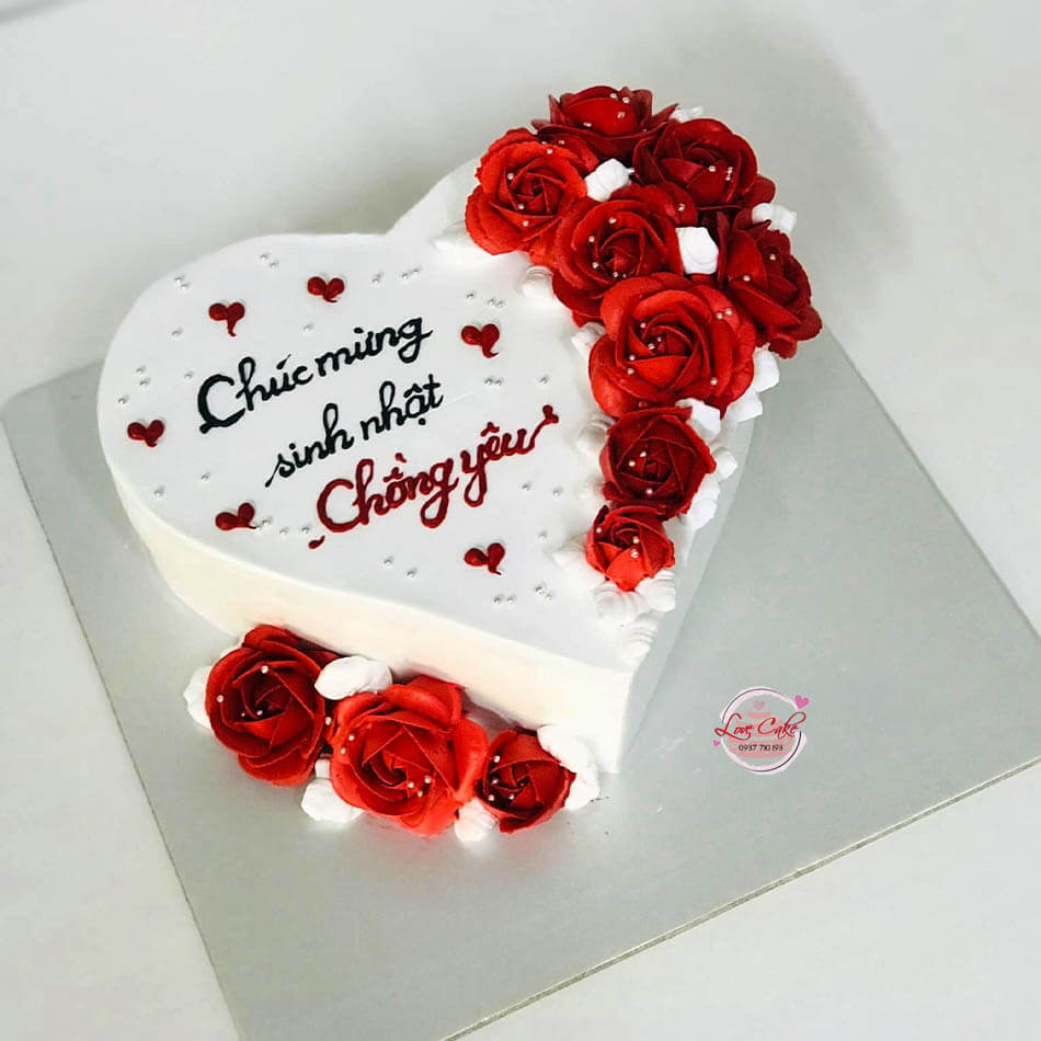 banh sinh nhat cute hinh trai tim 6